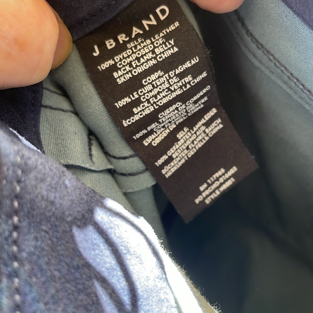J Brand Leather Skinny Pants #6 - Picture 9 of 11